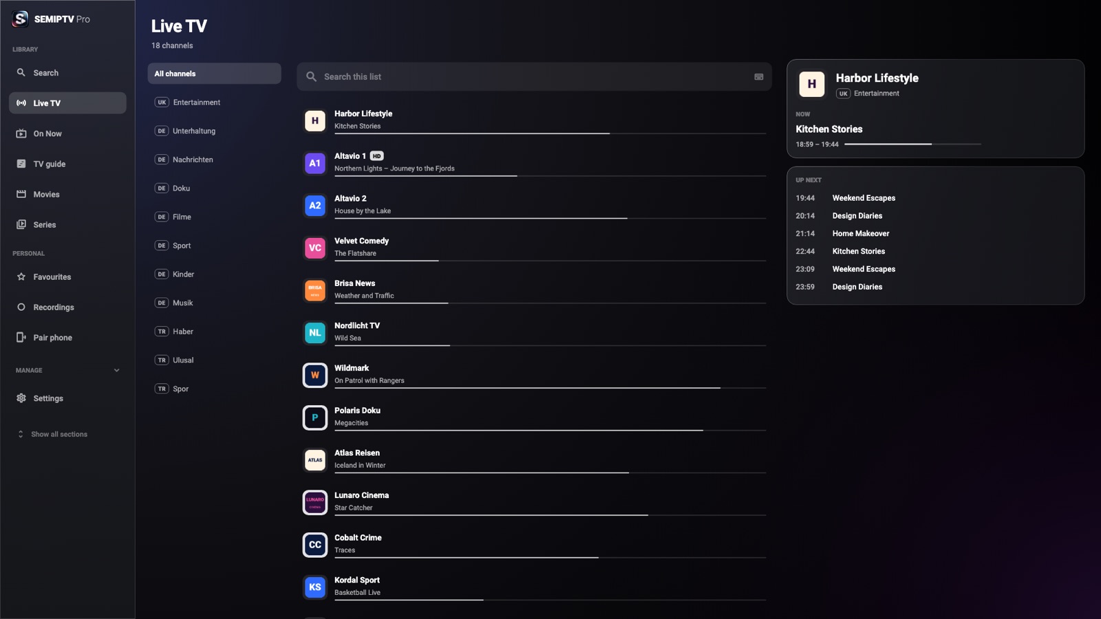 Order in thousands of channels